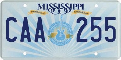 MS license plate CAA255