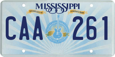 MS license plate CAA261