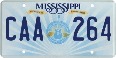 MS license plate CAA264