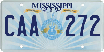 MS license plate CAA272