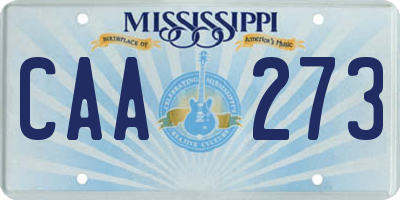 MS license plate CAA273