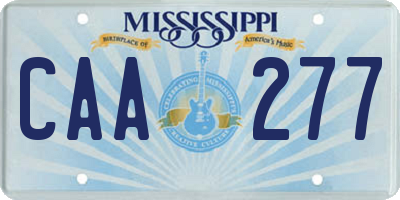 MS license plate CAA277