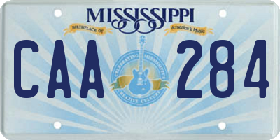 MS license plate CAA284