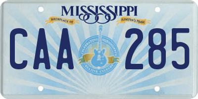 MS license plate CAA285