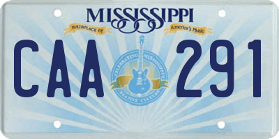 MS license plate CAA291