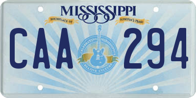 MS license plate CAA294