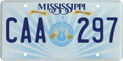 MS license plate CAA297