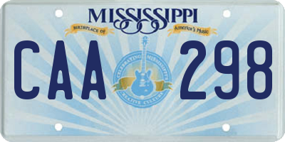 MS license plate CAA298