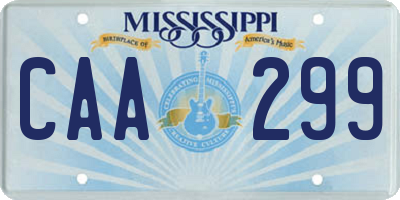 MS license plate CAA299