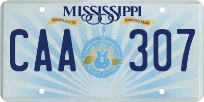 MS license plate CAA307