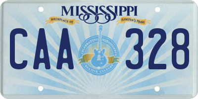 MS license plate CAA328