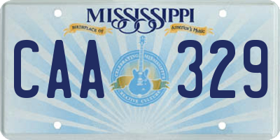 MS license plate CAA329