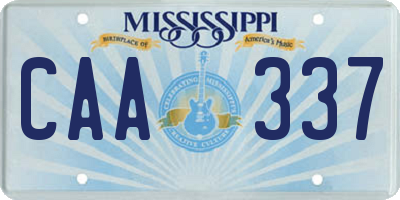 MS license plate CAA337