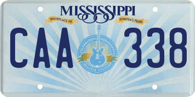MS license plate CAA338