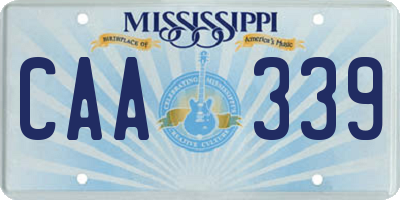 MS license plate CAA339