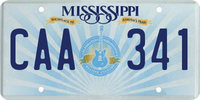 MS license plate CAA341