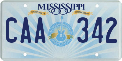 MS license plate CAA342