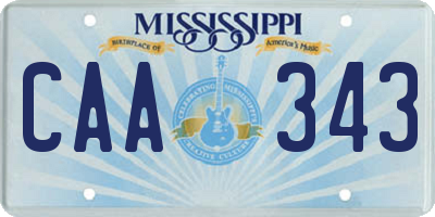 MS license plate CAA343
