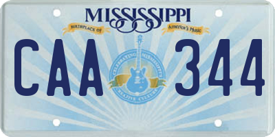 MS license plate CAA344