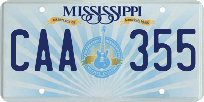 MS license plate CAA355