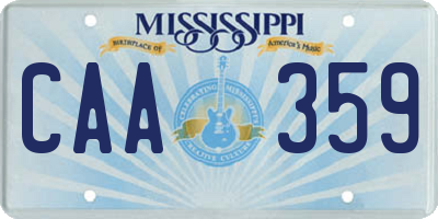 MS license plate CAA359