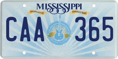 MS license plate CAA365