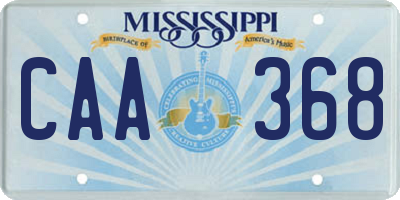MS license plate CAA368