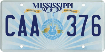 MS license plate CAA376