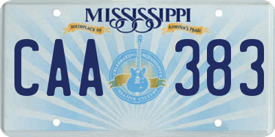 MS license plate CAA383