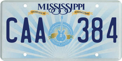 MS license plate CAA384