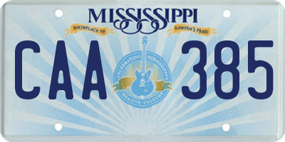 MS license plate CAA385