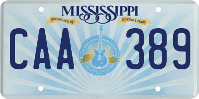 MS license plate CAA389