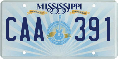 MS license plate CAA391