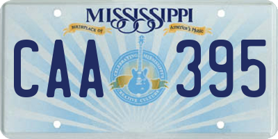 MS license plate CAA395