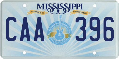 MS license plate CAA396
