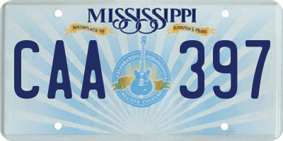 MS license plate CAA397