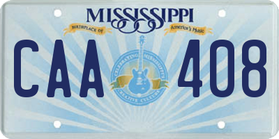 MS license plate CAA408
