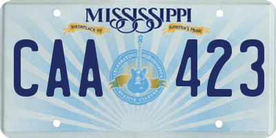 MS license plate CAA423