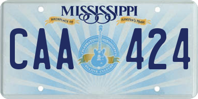 MS license plate CAA424