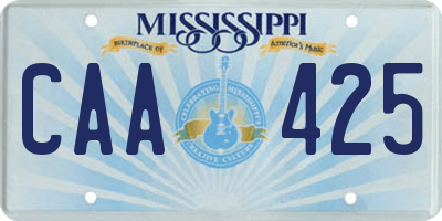 MS license plate CAA425