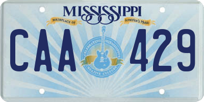 MS license plate CAA429