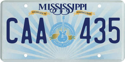 MS license plate CAA435