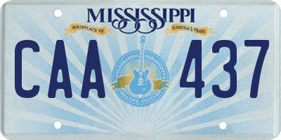 MS license plate CAA437