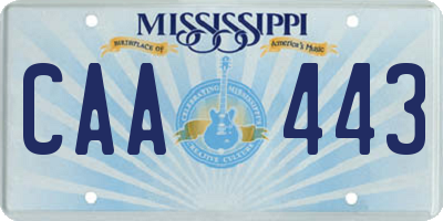 MS license plate CAA443