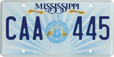 MS license plate CAA445