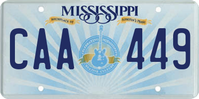 MS license plate CAA449
