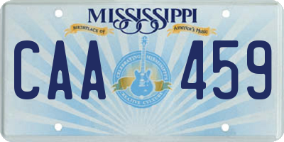 MS license plate CAA459