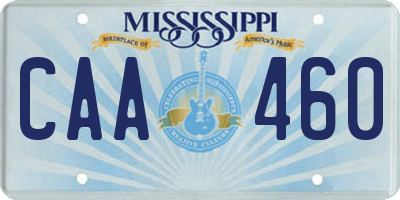 MS license plate CAA460