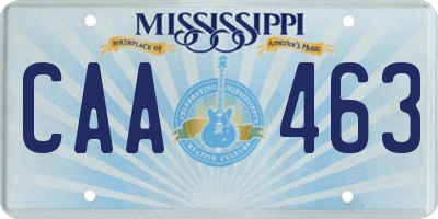 MS license plate CAA463