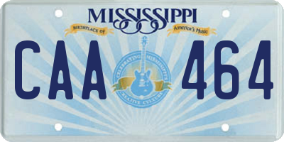 MS license plate CAA464